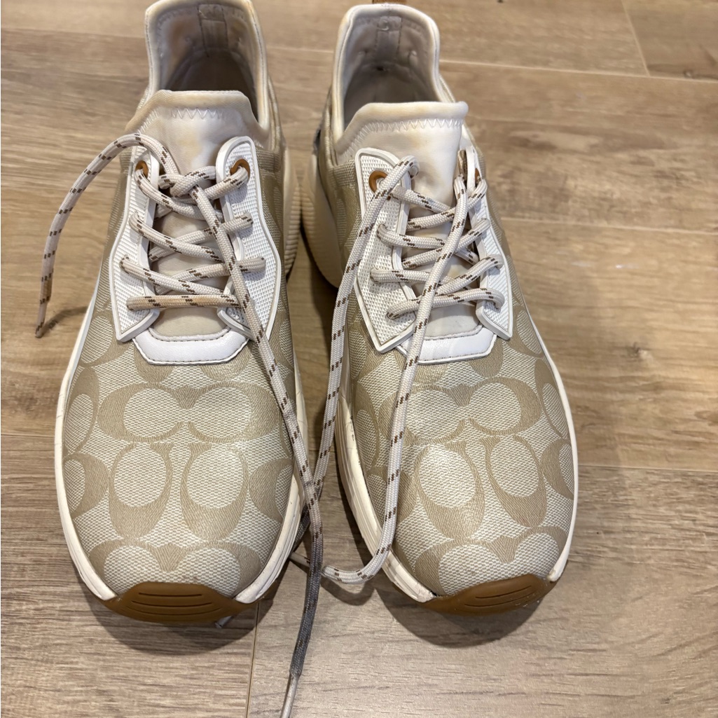 Men's Coach Beige Patterned Sneakers